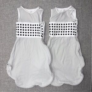 Nanit 6-12m Neutral Gray Kids Sleep Sacks with Black Patterned Band